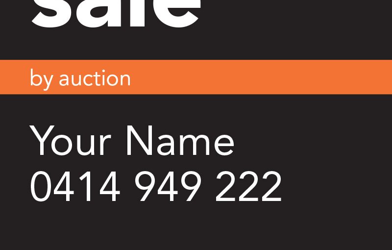 For Sale by Auction Signboard 4×3 (without portrait)