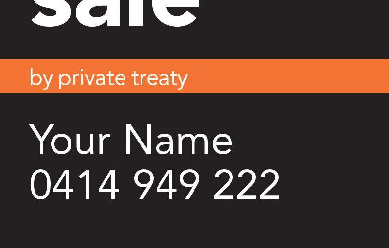 For Sale by Private Treaty Signboard 4×3 (without portrait)